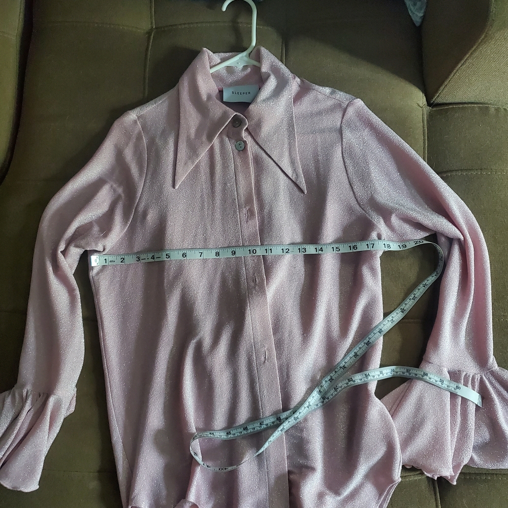 💯 Sleeper Lurex Lounge Set In Pink Shimmer - Picture 9 of 15